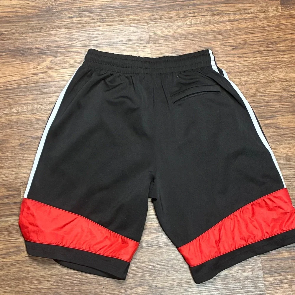 Adidas Originals Shorts Mens Large Black Excellent Trefoil 3-Stripe Athletic